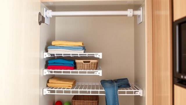 Maximize Interior Space with Camco Closet Organizer Accessories