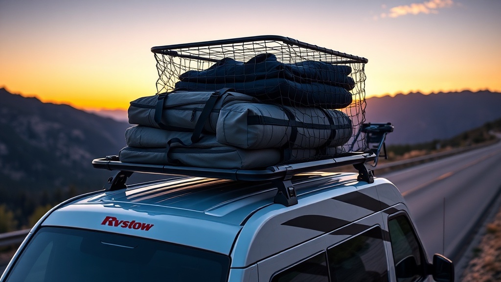 RVStow Roof Rack Cargo Basket Cargo Net Safety Mod: Prevent Load Shift