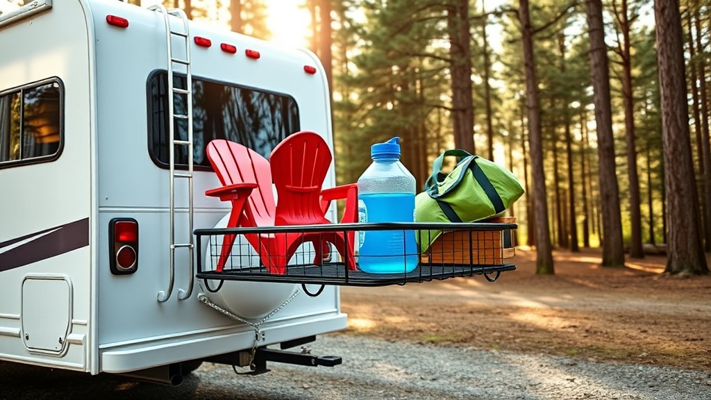 RVStow Roof Rack Cargo Basket Hitch Mount Mod: Extend Storage Capacity