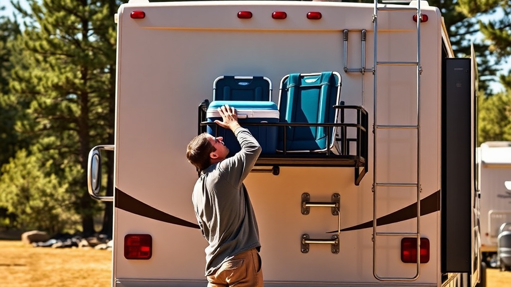 RVStow Roof Rack Cargo Basket Ladder Mount Mod: Access Your Gear from Ground Level